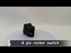 DC 12V 20A Tekan Tombol LED Panel Logam Aluminium Perak 4PIN ON OFF Rocker Switch Untuk Mobil Boat RV