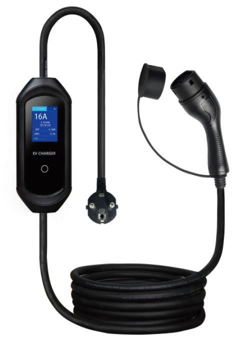 IP55 Tipe 2 Portable EV Charger 3.5KW 7KW Rumah Ringan Mudah Pemasangan