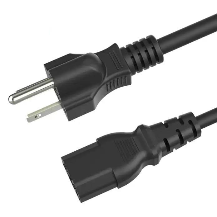 Kabel Daya AC Jepang 300V Kabel Daya Ekstensi Tiga Steker 3 Inti 18 Awg