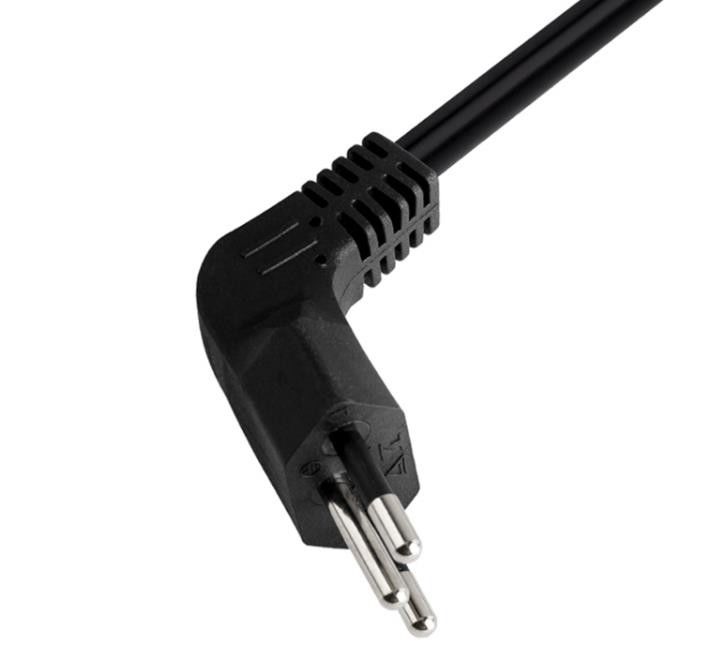 C13 Brazil Kabel Listrik AC Sudut Kanan Kabel Steker Listrik 90 Derajat
