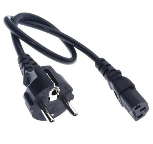Pasang Kabel Listrik AC Eropa 250V Kabel Listrik IEC C13 Lurus Ringan