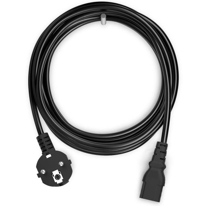 Pasang Kabel Listrik AC Eropa 250V Kabel Listrik IEC C13 Lurus Ringan