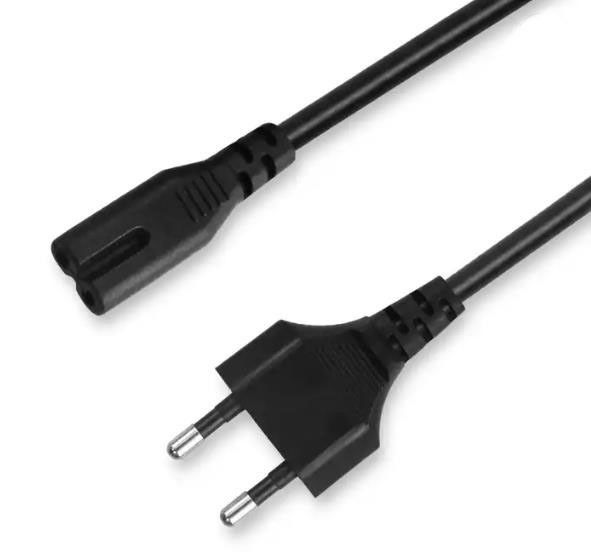 Kabel listrik AC EU yang fleksibel Kabel ekstensi listrik ringan 2 pin