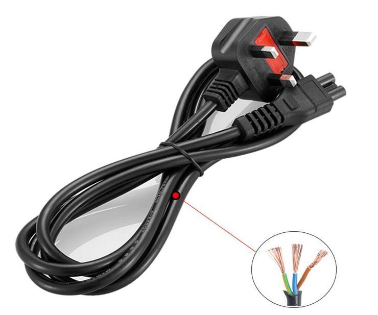 Kabel Daya AC IEC UK 1,5M 3 Steker Cabang Kabel Utama Listrik 5Ft