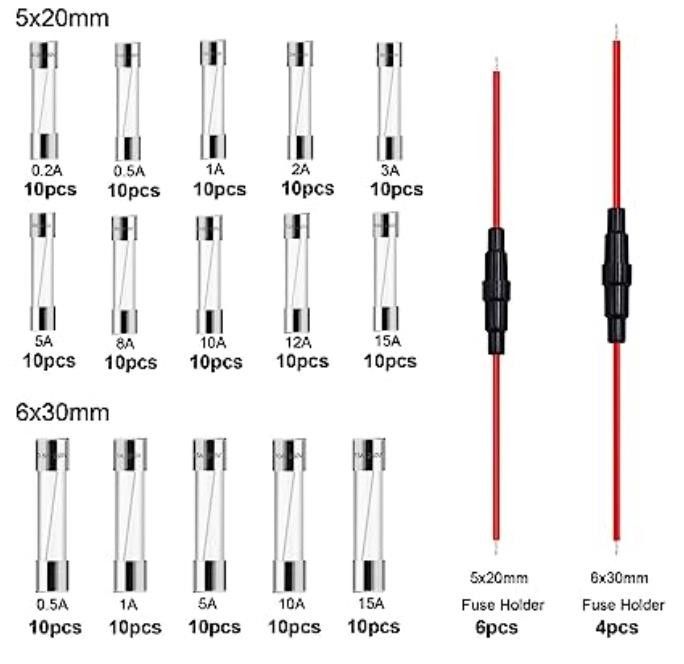 250VAC Inline Glass Fuse Holder Jenis Sekrup Untuk Peralatan Medis