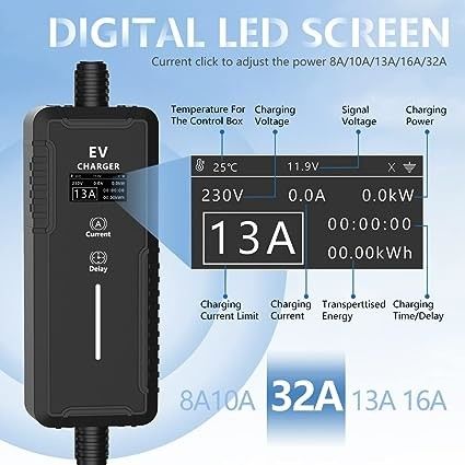 GBT 3.5KW 7KW IP65 Compact Portable EV Chargers Buktinya Cuaca Dan Perlindungan Lebih Dari Saat Ini
