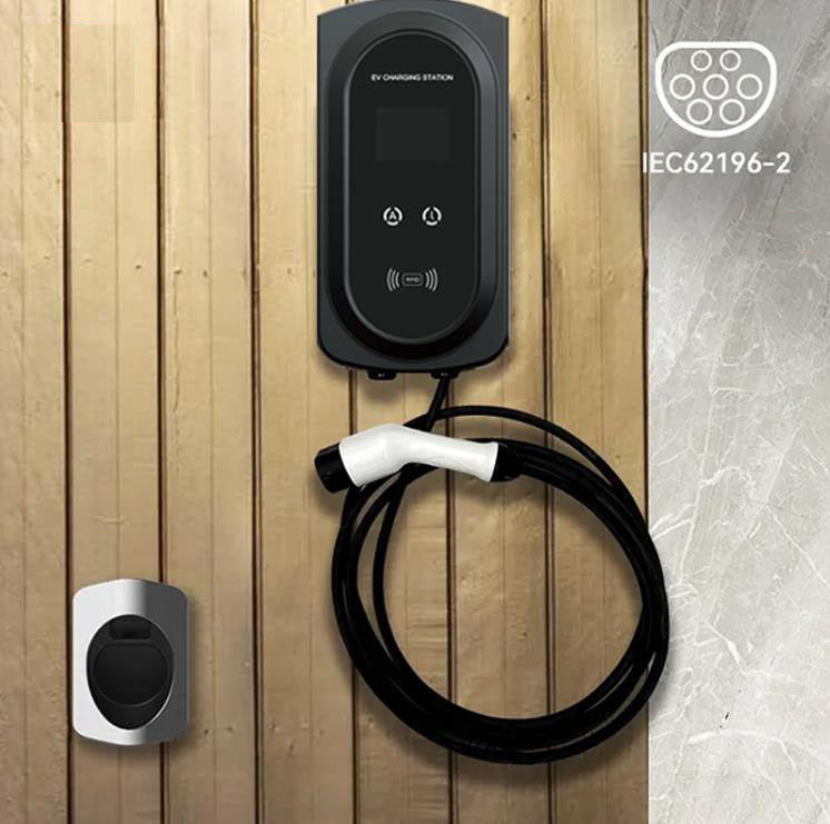 Pengisi Daya EV Listrik OEM 7Kw Wallbox Tipe 2 Pengisi Daya Rumah EV Level 2