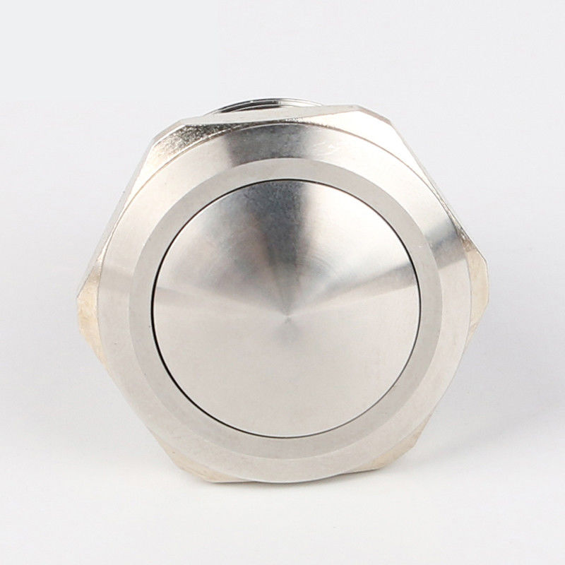 Sakelar Tombol Tekan Logam Menyala 28mm LED Tipe Cincin Bulat 500V