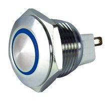 Sakelar Tombol Tekan Logam Hidup Mati LED Tipe Cincin Menyala 30mm