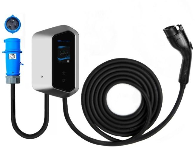 7KW 9KW 11KW 2.4 Lcd Color Screen Wall Ev Charger Ip54 110-240V
