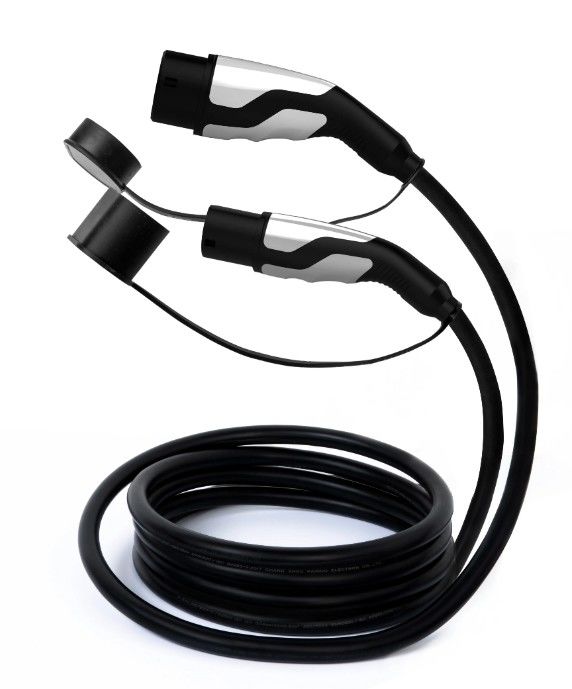 Iec 62196 10m Ev kabel pengisian 1 fase / 3 fase Tipe 2 ke Tipe 2