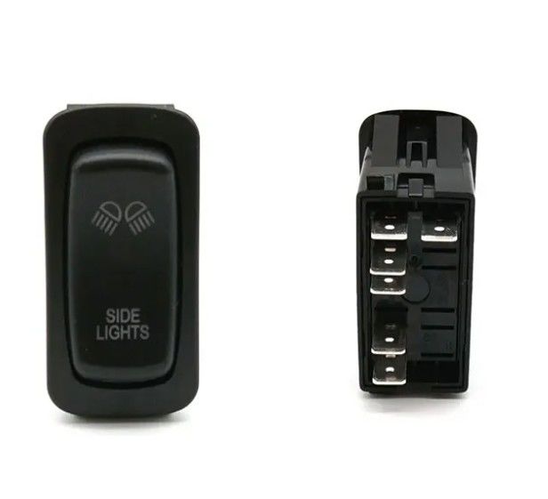 Carling Style Car Rocker Switch 12v 20a 24v 10a Red Cover Red Led Light Dashboard Peringatan darurat bahaya
