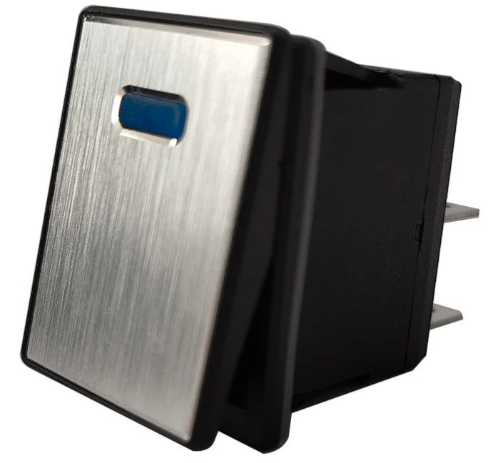 DC 12V 20A Push Button LED Panel Logam Aluminium 4PIN ON OFF Rocker Switch Untuk Mobil Boat RV