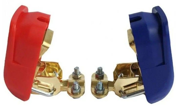 1 Pasangan 12V Mobil Cepat Pelepasan Baterai Putus Terminal Klem Konektor Mobil Inline Fuse Holder