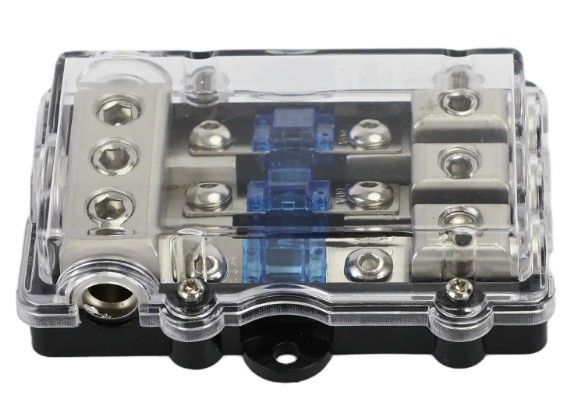 Dudukan Sekring Pisau ANL Mini Mobil 3 Arah Blok Distribusi Daya Audio Stereo Dudukan Panel Dudukan Sekring 60 Amp