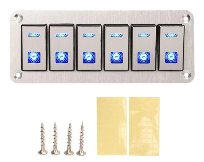 Panel Switch Toggle, Rocker Switch Panel Waterproof Universal UTV Boat Switch Rocker Bundar Kecil