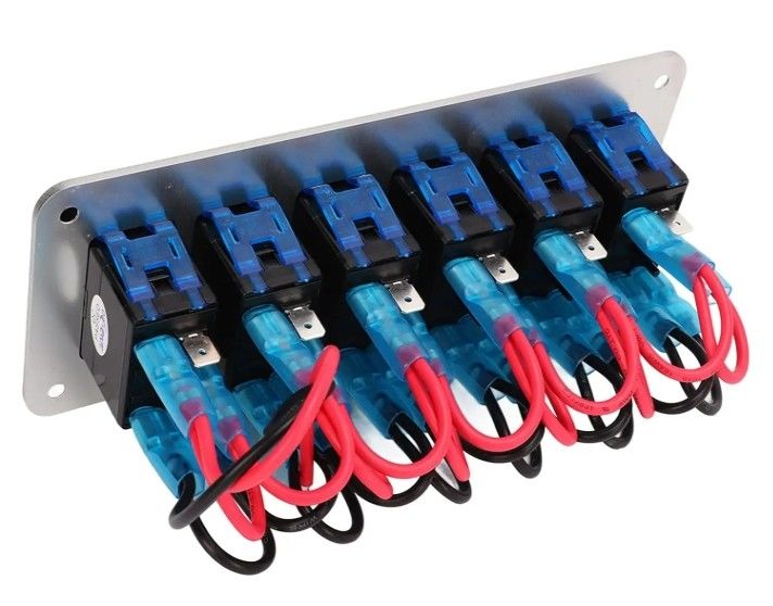Panel Switch Toggle, Rocker Switch Panel Waterproof Universal UTV Boat Switch Rocker Bundar Kecil
