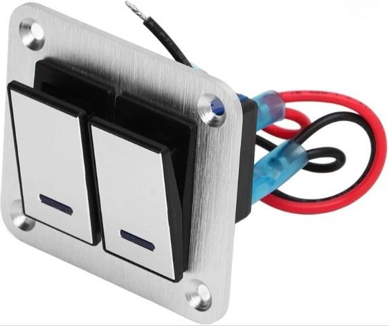 Panel Switch Toggle, Rocker Switch Panel Waterproof Universal UTV Boat Switch Rocker Bundar Kecil