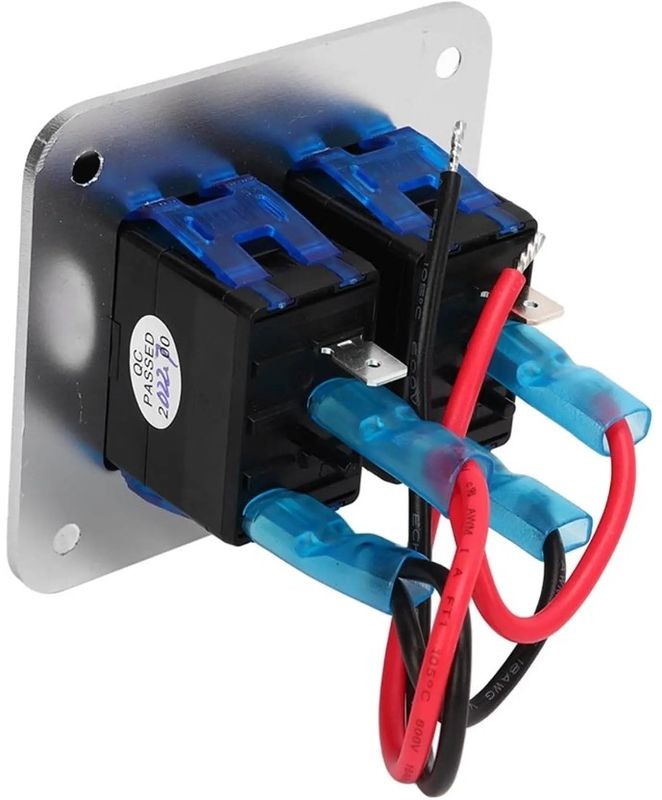 Panel Switch Toggle, Rocker Switch Panel Waterproof Universal UTV Boat Switch Rocker Bundar Kecil