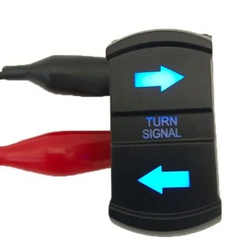 Gaya Baru Ikon DIY Custom DC 12V 7Pin ON-OFF LED Lampu Biru Putar Sinyal Rocker Switch Untuk Mobil 4X4 Truk Perahu