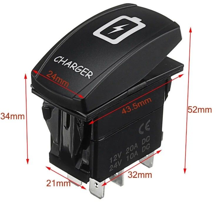 12V 24V Oem Disesuaikan Simbol Laut Led Waterproof 24 Volt Laut 4 Pin 5Pin Onoffon Rocker Switch