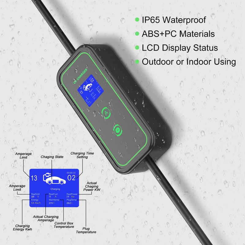 3.5KW 7KW 11KW Plug Standar Eropa Tipe2 Kabel Pengisian AC Portable Home Portable EV Charger 7KW Jacket Tpe