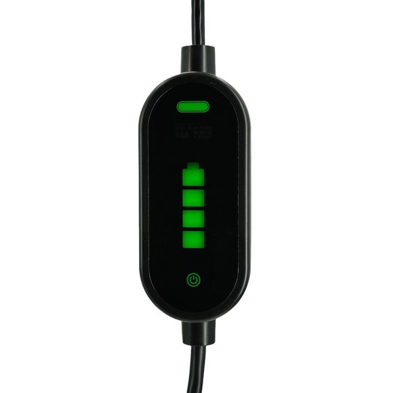 Pengisi daya EV portabel 7KW Tpe Jacket IEC 62196 Type2 2.4 Quot LCD CE TUV ROHS