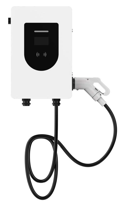 OEM QR Code Wall Box Pengisian Daya Mobil Listrik 40KW CCS CHAdeMO EV Wallbox