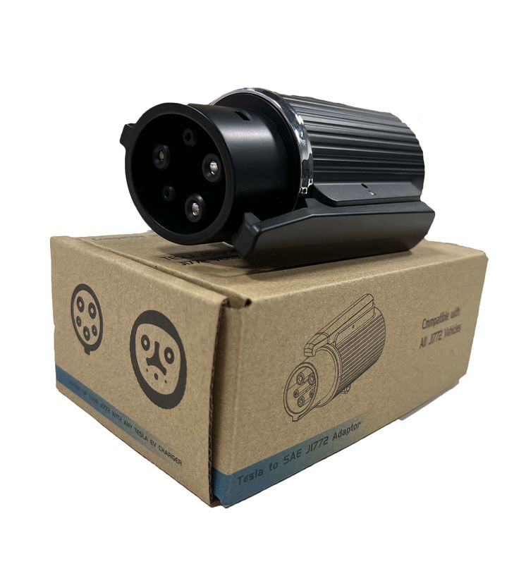 240v Tipe 1 Untuk Adaptor Tesla 60a J1772 Adaptor Pengisi Daya AC EV Portable Untuk Mobil Tesla