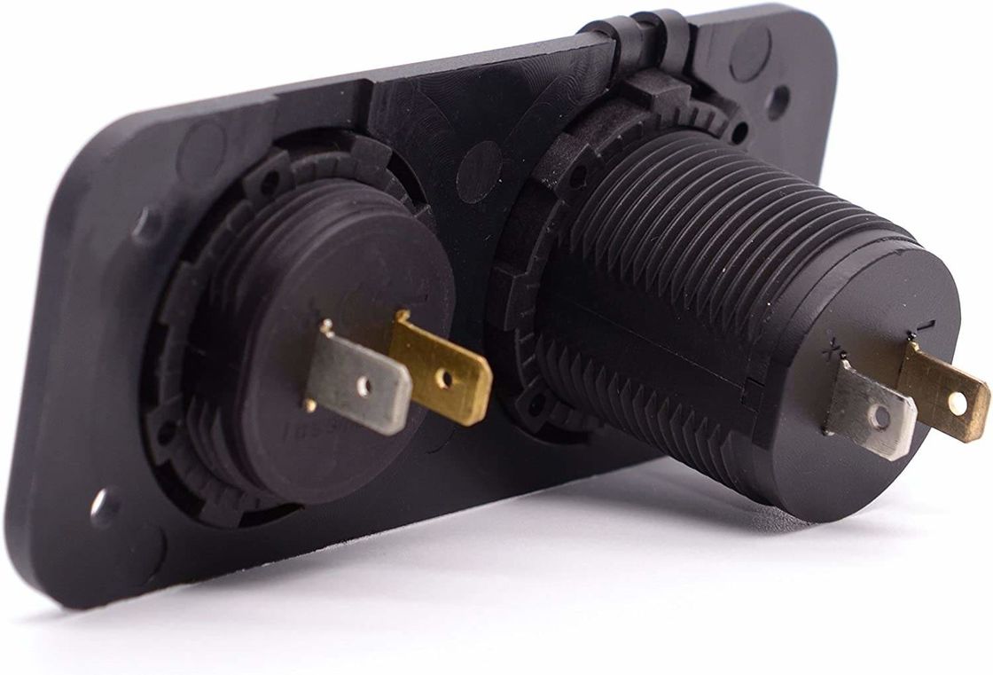 DC 12V 24V LED Digital Voltmeter Dual USB Outlet Power Socket Panel 3.1A Pengisi daya