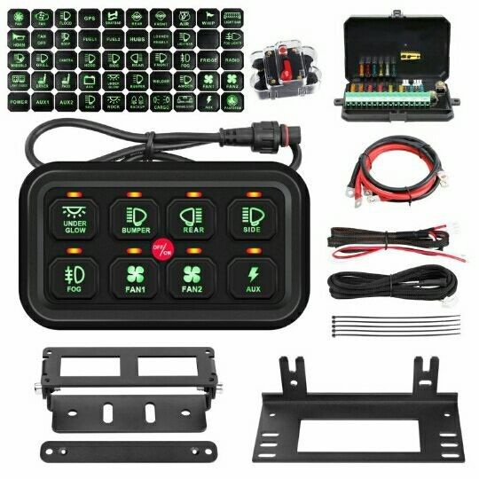 Bahan ABS 8 Gang Spod Switch Panel 600w Kombinasi Type Switch