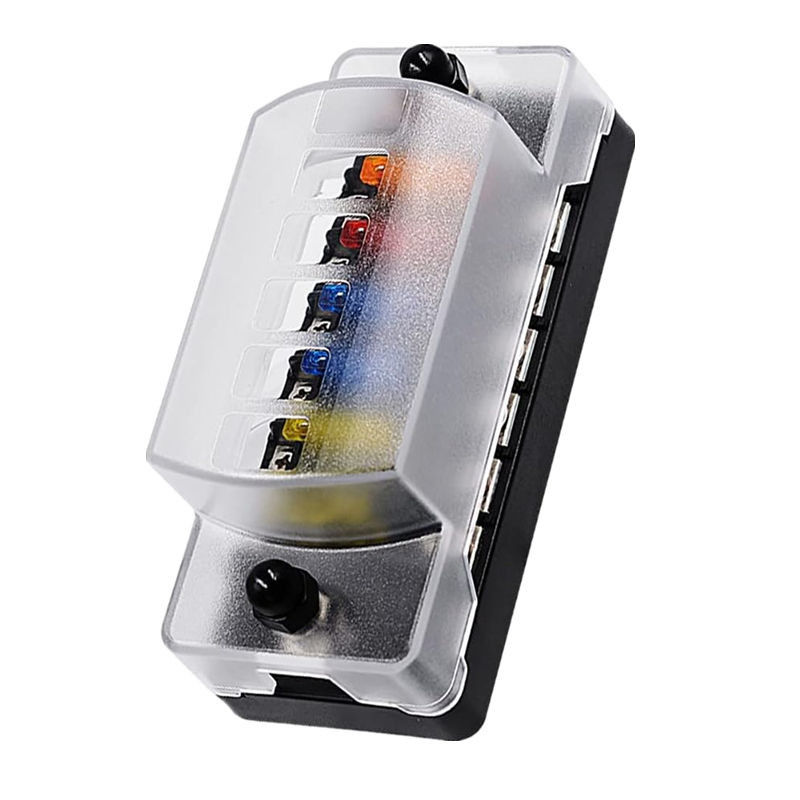 12V-24V DC 6 Way Fuse Block dengan Bus Negatif Atc/Ato Standar Kotak Fuse Otomotif