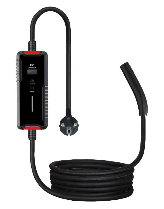 Smart Portable Tesla NACS EV Charger 240V AC 16A/32A/40A SAE J3400 Pengecas Mobil Listrik Rumah
