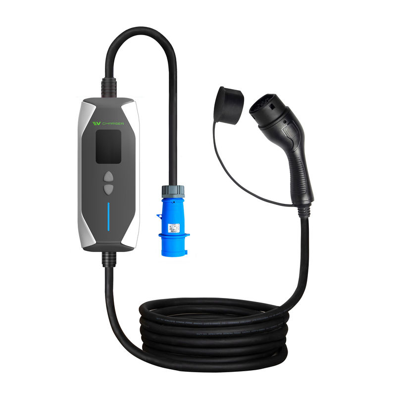 OEM ODM GBT 32A 7KW Mobil Listrik Minum Pengecas Cepat Pengecas Luar 1 Fase Pengecas EV Minum Dengan Kabel 5M