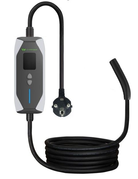 Portable Tesla NACS LCD Display 16A 32A Stasiun Pengisian Cepat Mobil Listrik Portable EV Charger