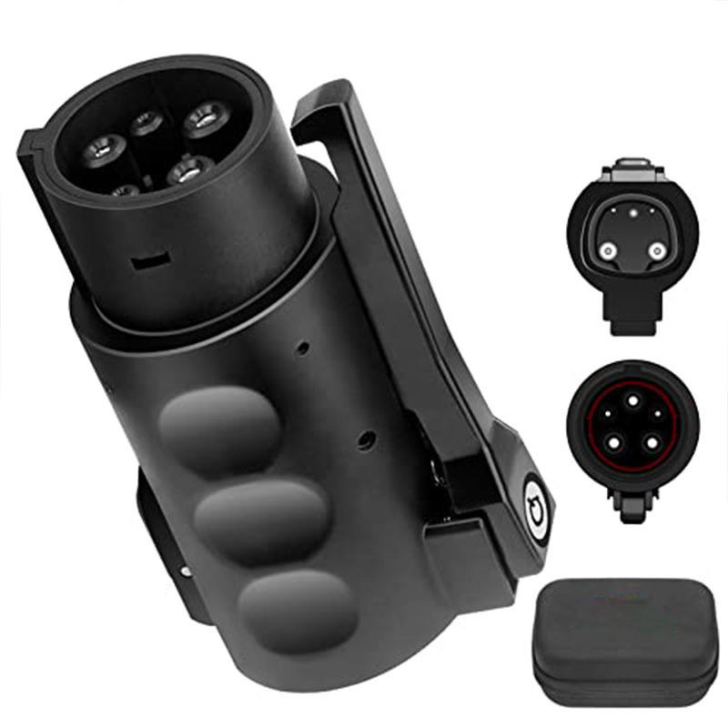 80A 240v Ac Tesla Charger Connector Ev Adapter Charger Tesla Untuk J1772 Adapter Untuk Tesla