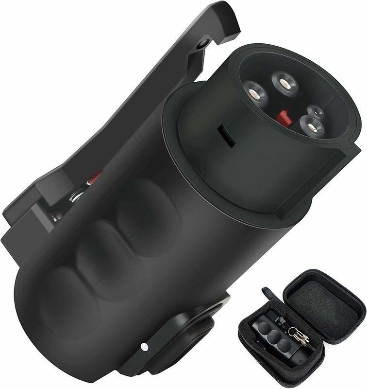 80A 240v Ac Tesla Charger Connector Ev Adapter Charger Tesla Untuk J1772 Adapter Untuk Tesla