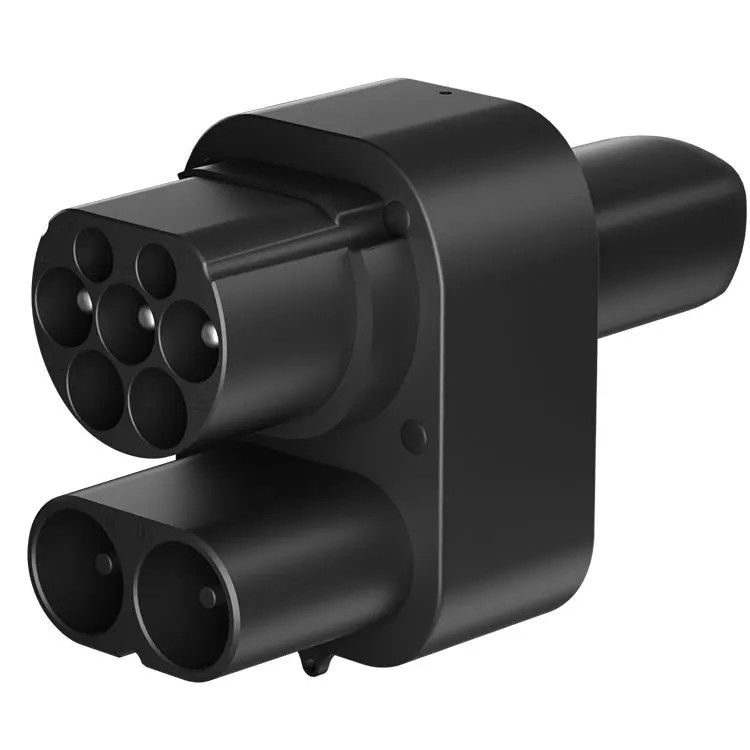 Eropa CCS2 ke Tesla pengisian mobil listrik CCS2 DC adaptor Untuk TESLA AC + DC
