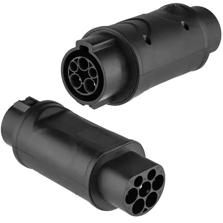 Ev Adapter Charging Pile Kendaraan Listrik J1772 32a Tipe 1 Ev Charger J1772 ke GB/T Adapter