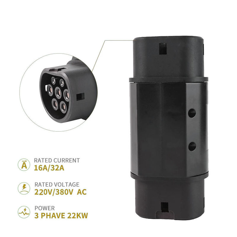 Konektor pengisian energi baru 32A AC Type2 ke adaptor GBT untuk EVSE Charging