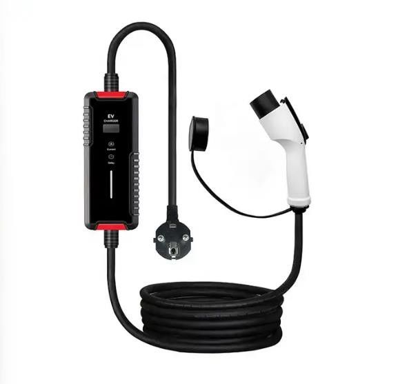 Kualitas Tinggi Electric Fast Type2 Ev Charger 8-32a portabel ev charger Dengan layar disesuaikan