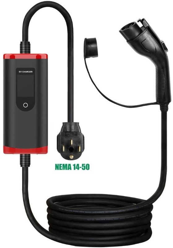 Pabrik 8a-32a Disesuaikan SAE J1772 TYPE1 Pengecas Mobil Listrik Cepat Pengecas EV Portable